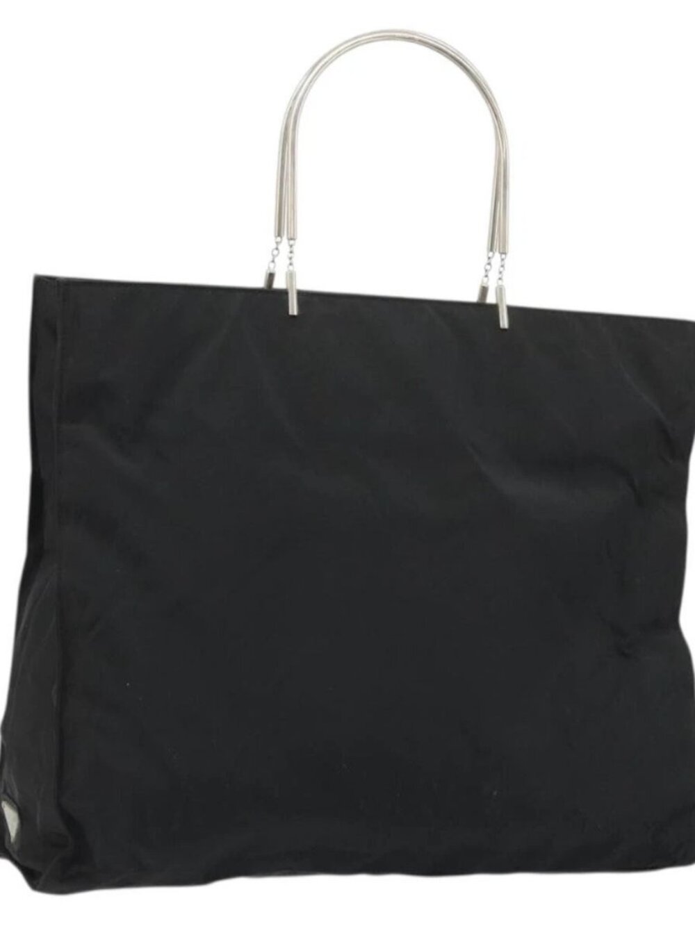 PRADA Tote Bag Nylon Black Auth 174737